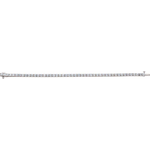 18K White Gold 7 CTW Natural Diamond Line 7 1/4" Bracelet