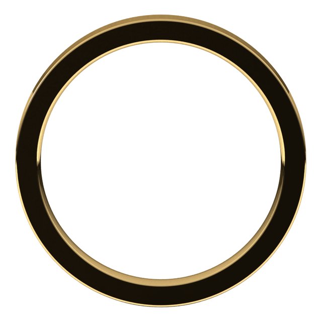 10K Yellow Gold Flat Comfort Fit Wedding Band, 2.5 mm Wide