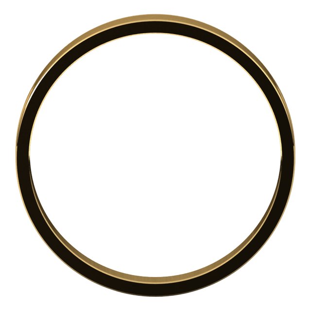 10K Yellow Gold Flat Ultra-Light Wedding Band, 3 mm Wide