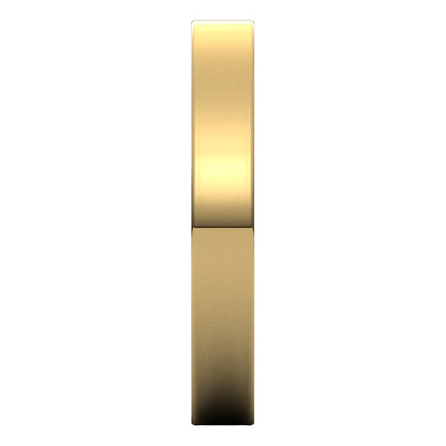 10K Yellow Gold Flat Ultra-Light Wedding Band, 3 mm Wide