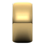 14K Yellow Gold Half Round Wedding Band, 10 mm Wide