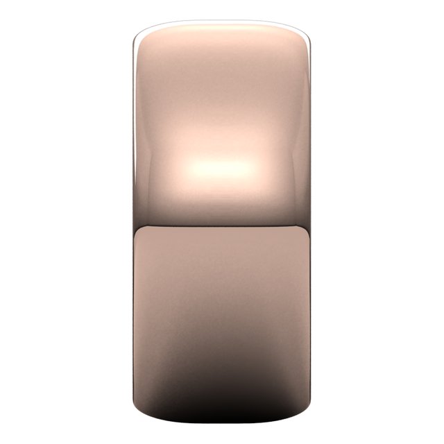 18K Rose Gold Half Round Wedding Band, 9 mm Wide