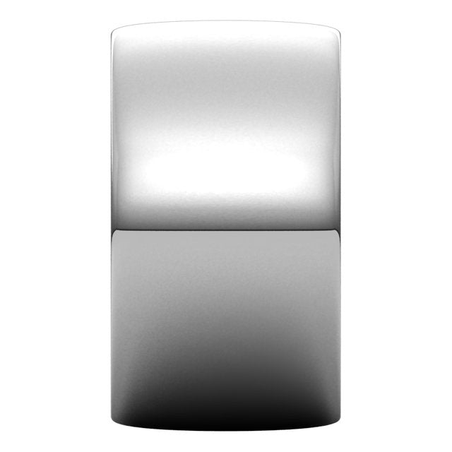18K White Gold Half Round Light Wedding Band, 11 mm Wide