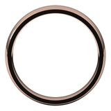 10K Rose Gold Domed Light Comfort Fit Wedding Band, 4 mm Wide