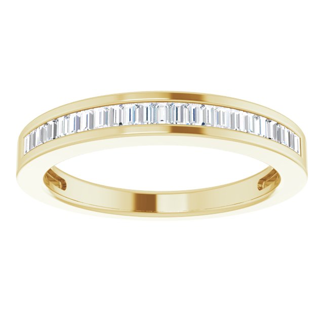 14K Yellow Gold 1/4 CTW Baguette Diamond Anniversary Band