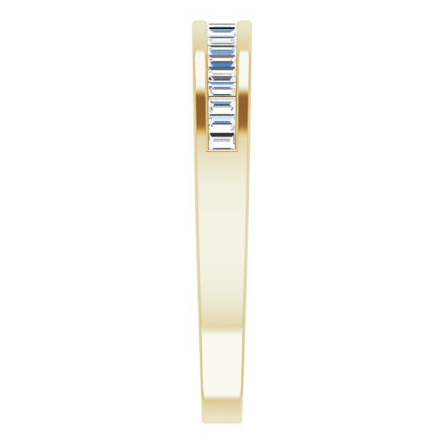 14K Yellow Gold 1/4 CTW Baguette Diamond Anniversary Band