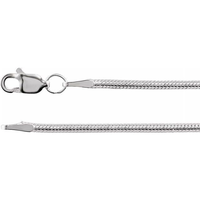 Sterling Silver 1.5 mm Solid Snake Chain