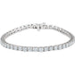 18K White Gold 7 CTW Natural Diamond Line 7 1/4" Bracelet