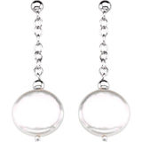 Sterling Silver 12-13 mm Freshwater Cultured Coin Pearl Earrings