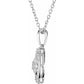 Sterling Silver .05 CTW Natural Diamond 18" Necklace