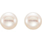 14K Yellow Gold Cultured White Freshwater Pearl Stud Earrings