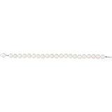 Sterling Silver 8-9 mm Freshwater Cultured Pearl 7.75" Bracelet