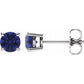 14K Gold 5 mm Natural Tanzanite Stud Earrings