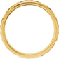14K Yellow Gold Ridged Wedding Band with Milgrain Edge, 6.75 mm Wide