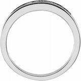 Platinum 1/4 CTW Square Diamond Anniversary Band