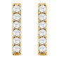 14K Yellow Gold 1/10 CTW Diamond Bar Earrings