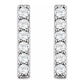 14K White Gold 1/10 CTW Diamond Bar Earrings