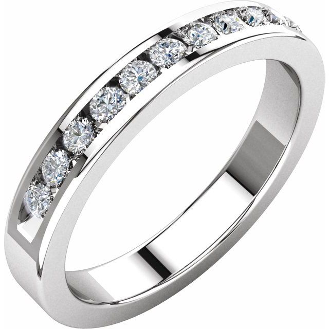 Platinum 1/3 CTW Round Diamond Anniversary Band