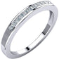 14K White Gold 1/4 CTW Square Diamond Anniversary Band