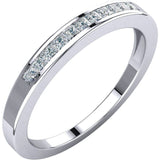 Platinum 1/4 CTW Square Diamond Anniversary Band