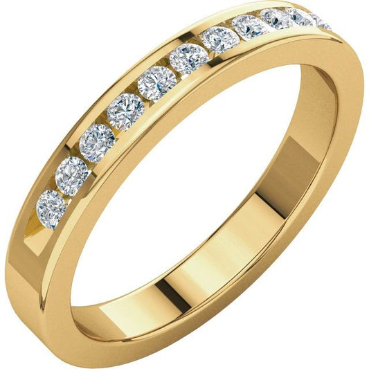 14K Yellow Gold 1/4 CTW Round Diamond Anniversary Band