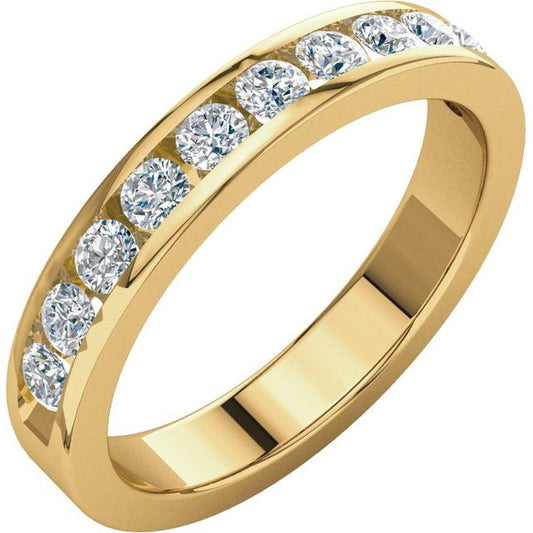 14K Yellow Gold 1/2 CTW Round Diamond Anniversary Band