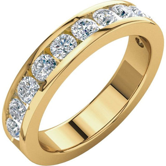 14K Yellow Gold 1 CTW Round Diamond Anniversary Band