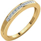 14K Yellow Gold 1/4 CTW Square Diamond Anniversary Band