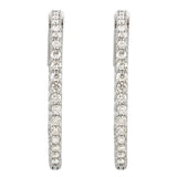 26.5 mm 1 CTW Natural Diamond Inside-Outside Hinged Hoop Earrings