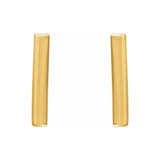 14K Yellow Gold Vertical Bar Drop Earrings
