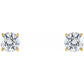 14K Gold 5 mm Natural White Sapphire Stud Earrings