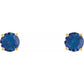 14K Gold 5 mm Natural Tanzanite Stud Earrings