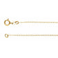 14K Yellow Gold 1 mm Solid Baby Curb Chain