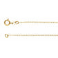 14K Yellow Gold 1 mm Solid Baby Curb Chain