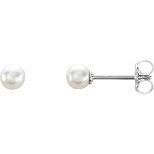 Sterling Silver Freshwater Cultured Pearl Stud Earrings