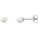 Sterling Silver Freshwater Cultured Pearl Stud Earrings