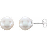 Sterling Silver Freshwater Cultured Pearl Stud Earrings