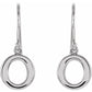 Sterling Silver Petite Circle Dangle Earrings