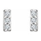 14K White Gold .05 CTW Diamond Bar Earrings