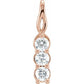 9/10 CTW Natural Diamond Three-Stone Pendant
