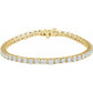 18K Yellow Gold 7 CTW Natural Diamond Line 7 1/4" Bracelet