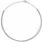 Sterling Silver 3-Strand Bead Chain 13-16" Choker