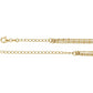 14K Yellow Gold 3-Strand Bead Chain 13-16" Choker