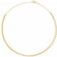 14K Yellow Gold 3-Strand Bead Chain 13-16" Choker