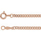 14K Rose Gold 2.25 mm Solid Curb Link Chain