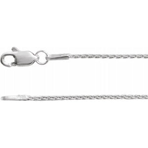 14K White Gold 1 mm Wheat Chain