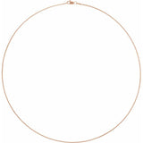 14K Rose Gold 1 mm Wheat Chain