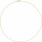 18K Yellow Gold 1 mm Solid Cable Chain