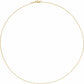 10K Yellow Gold 1 mm Solid Cable Chain