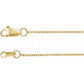 14K Yellow Gold 1 mm Solid Cable Chain